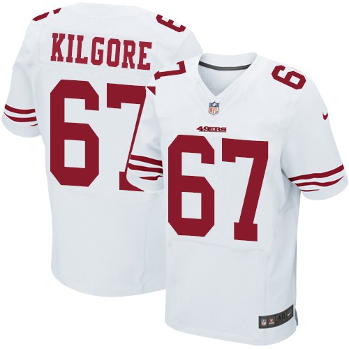 Men's Elite Daniel Kilgore Nike Jersey White Road - #67 NFL San Francisco 49ers